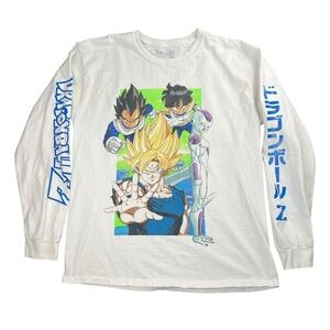 Dragon Ball Z Vintage Long Sleeve Japanese Graphic Print Shirt In Size M